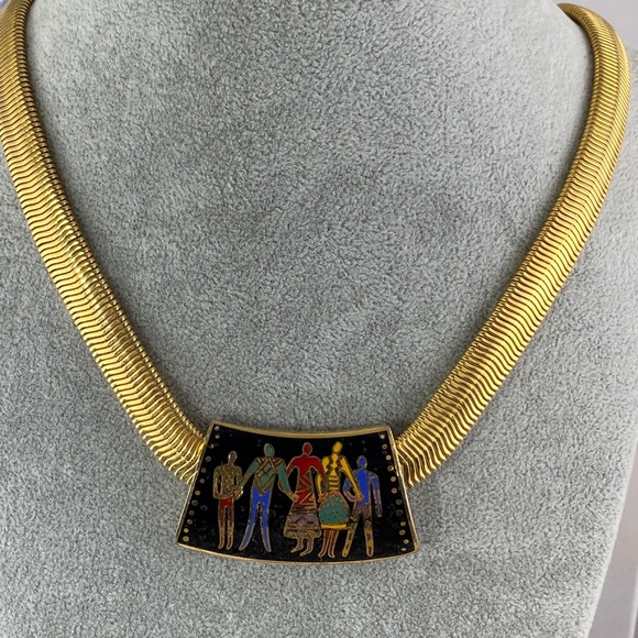 Laurel Burch Famlia Slider Gold Tone Necklace - Picture 2 of 9
